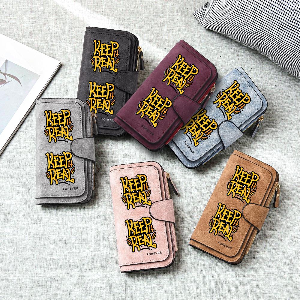 Stylish Graffiti Long Wallet Trendy Casual PU Leather Large Capacity Card Holder