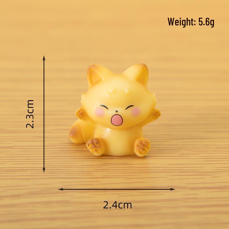 Miniature Fox Resin Ornament - Cute Home or Car Decoration