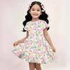 2025 Summer Girls Dress Fashion Cartoon Cute Cinnamoroll &Hello Kitty 3D Printing Dresses Kids Short Sleeve Princess Clothing