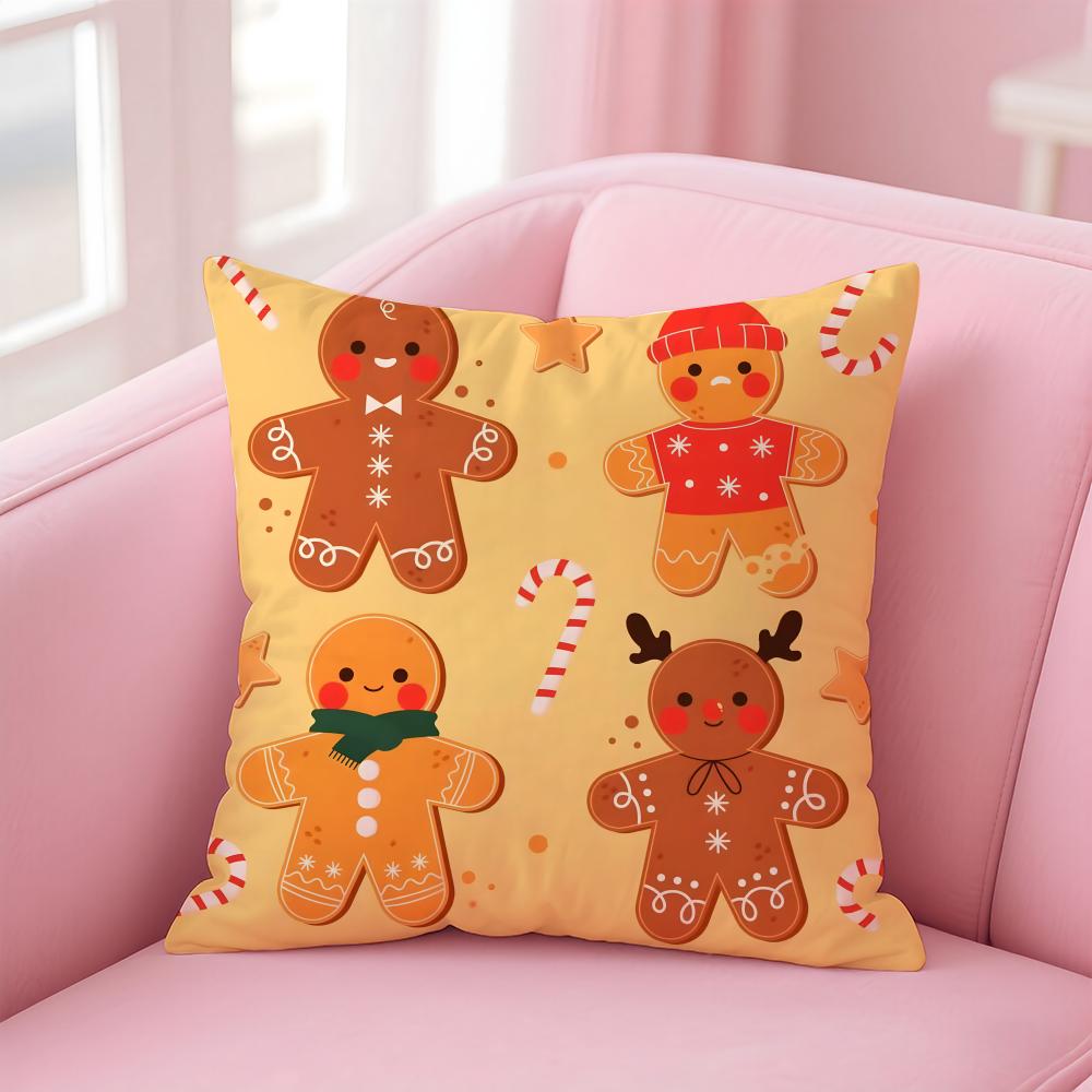 Cute A-Adorable Ginger B-Bread Cushion Cover Comfortable Reversible Pillow Cover Ideal for Car Sofa Bedroom & Beyond