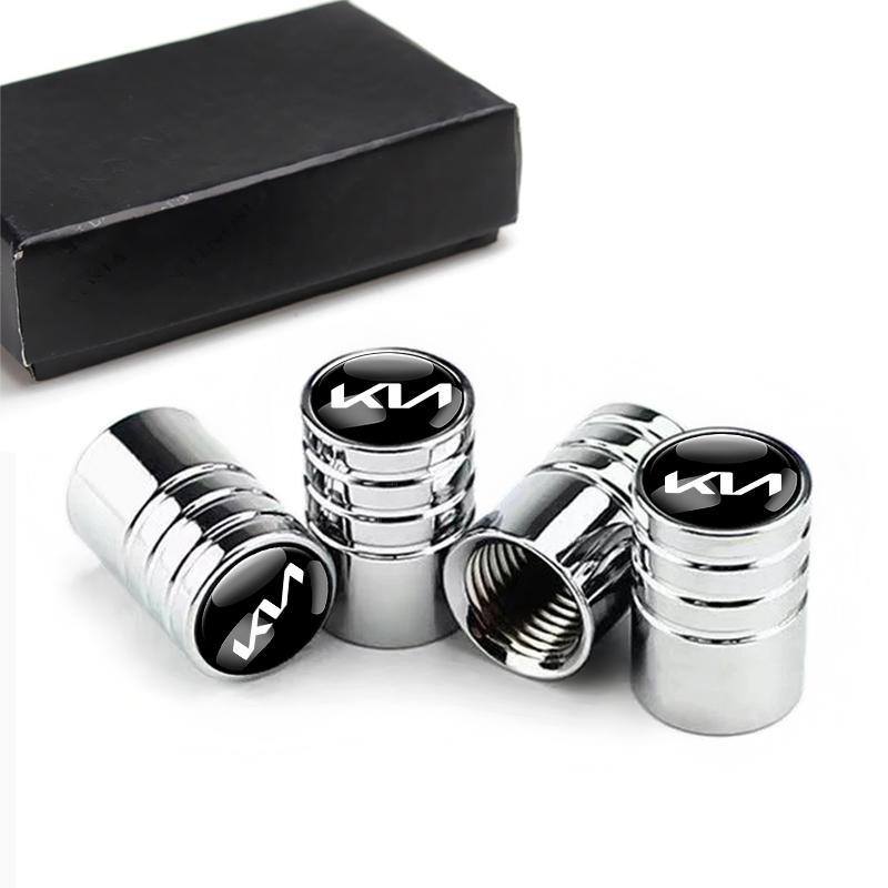 4Pcs Car Tire Valve Caps Aluminum Alloy Stem Cover For KIA K3 Sportage Carnival K5 Seltos Pegas KX1 EV5 Sonet EV6 K4 EV3 Ceed K8