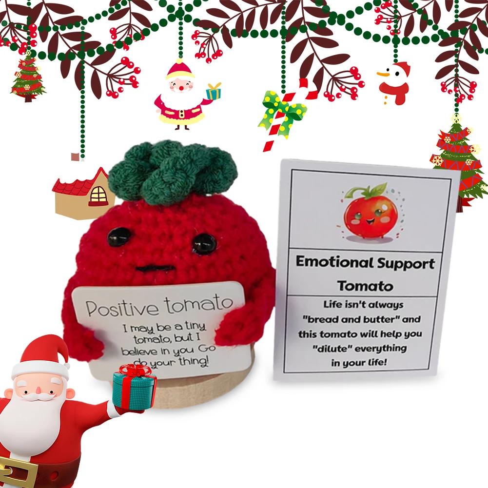 Gestricktes Avocado-Spielzeug mit Karte Kreative Positive Energie Kartoffel Umarmung Tasche Mini Handgemacht Plüsch Wolle Häkelpuppen Deko Ornamente