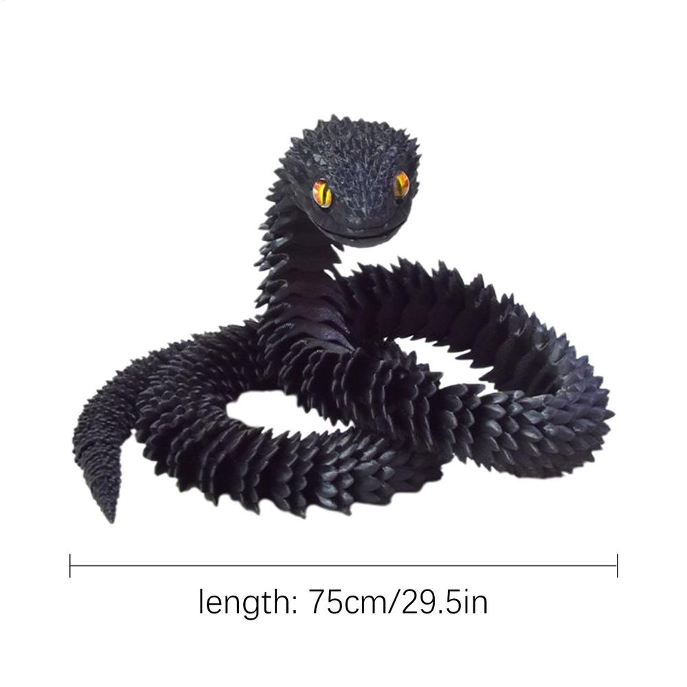 Articulated Snake Fidget Toys 2.5 Ft Realistic 3D Printed Snake Animal toys Ornament for Birthday Easter Basket Desk Decor Home