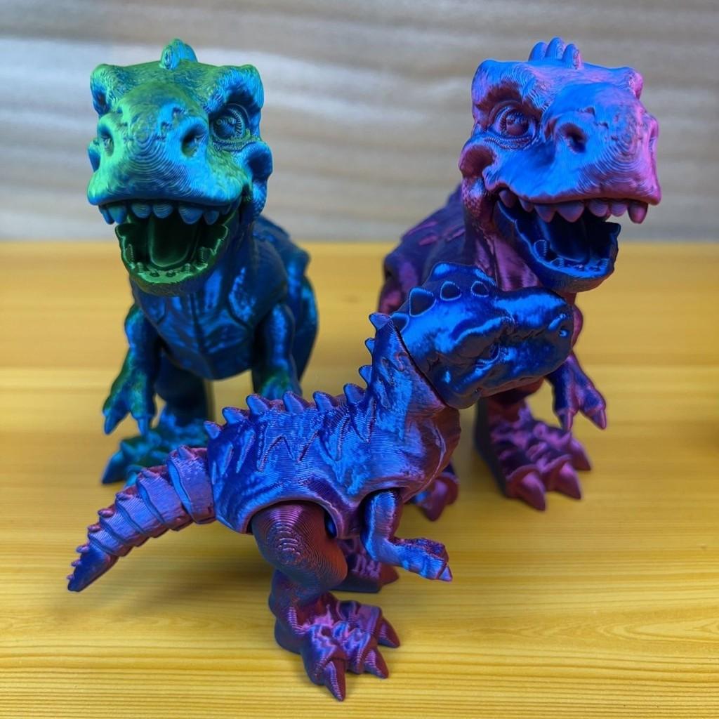 Dinosaur Toy 3d Printed T Rex Kids Creative Multihued Articulated Decor Model For Children