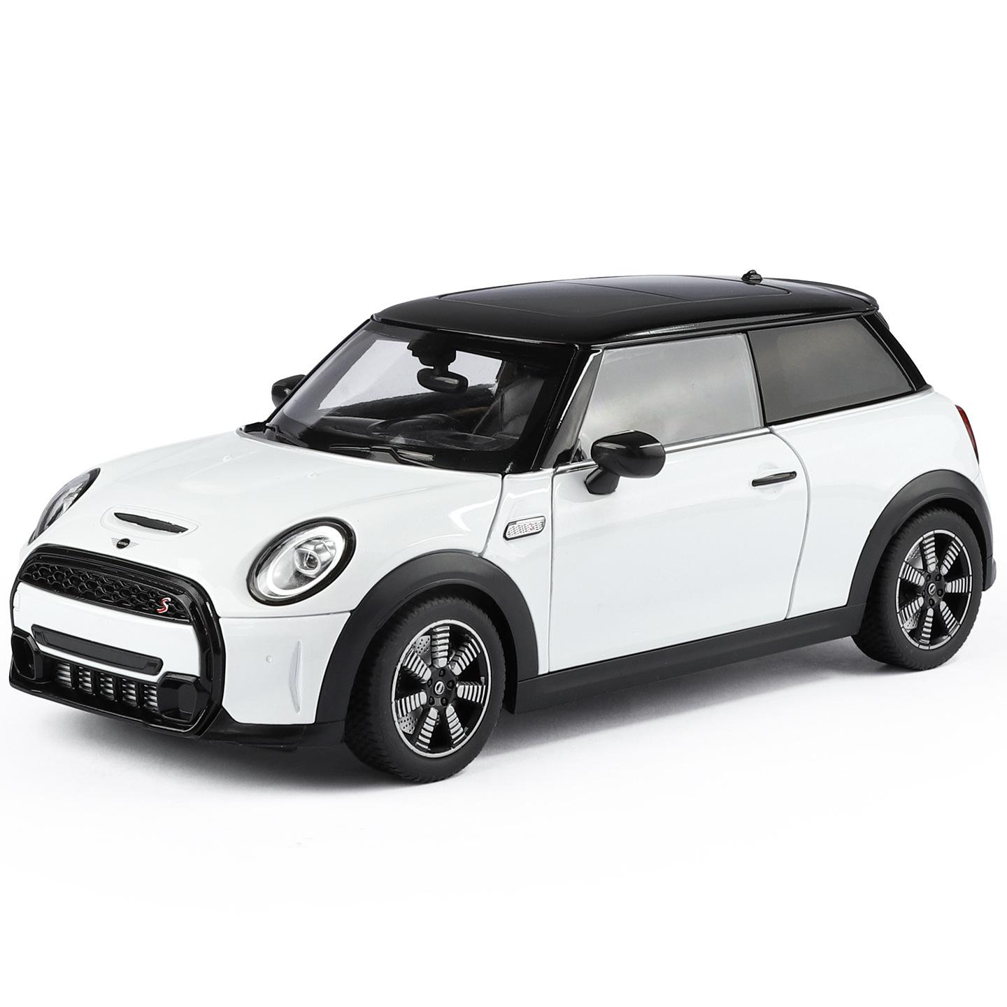 

1/18 BMW Mini Cooper S Литой металлический модельный автомобиль из сплава Домашние модные украшения и Декор для рабочего стола компьютера Высокодетализированный автомобиль белый