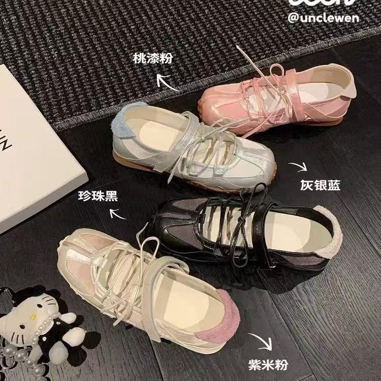 Ballet silver Mary Jane single shoes women's 2025 summer breathable new sandals casual moral training shoes women's tide
