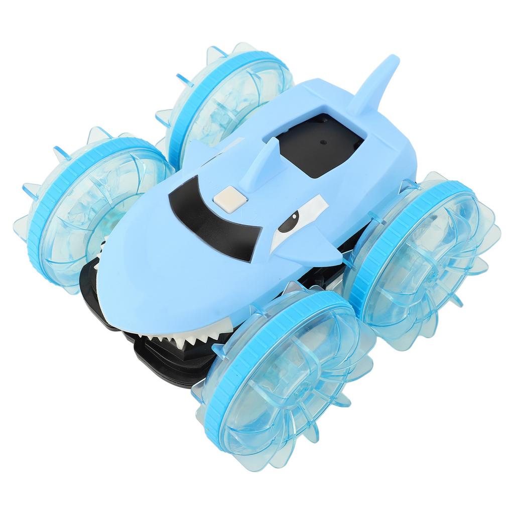 Amphibious Remote Control Car Shark Truck Stunt Car Dual Side Flip Stunt Vehicle for Children