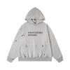 Mens Oversized Streetwear Hoodie With Distressed Zipper Graphic Print Cotton Long Sleeve Pullover Casual Wear