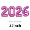 2026 New Year's Party Large 32" & 40" Number Foil Balloons Set