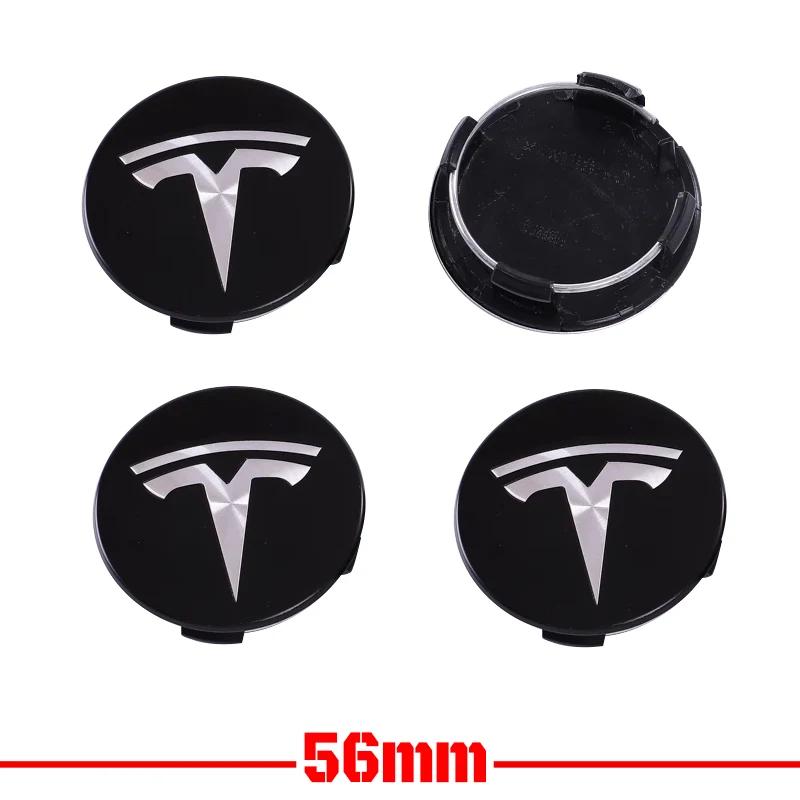 4 Stück für Tesla Model 3 Model Y Abzeichenabdeckungen Radkappen 4 Stück 56mm Radnabendeckel für Tesla Model Y X S 2023 Auto Zubehör Stil