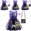 The Nightmare Before Christmas Halloween Girl Dress With Bow And Bag For Kids Ages 3 To 8