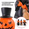 3PCS Pumpkin Man Statues Halloween Decoration Handmade Resin Pumpkin Tabletop Ornament for Mantels Tabletop Display