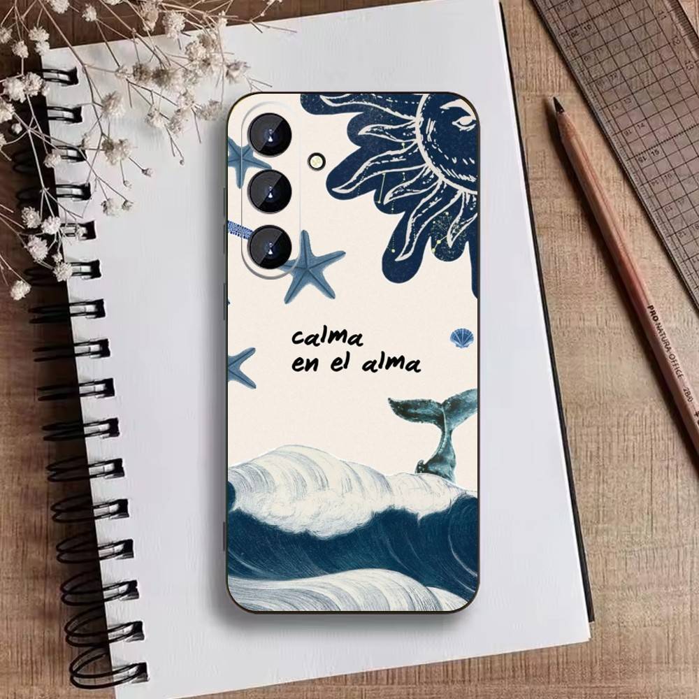 Whale Fall-Art Phone Case For Samsung Galaxy A73,A21s,A22,A31,A52,A53,A71,A41Soft Black Shell