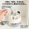 AQUALOACH Pen Rotating Desktop Pen Desk Organizer with 5 Large for Makeup Stylish Storage Box Holder, 360-Degree Storage, Stand, Drawer, Compartments,