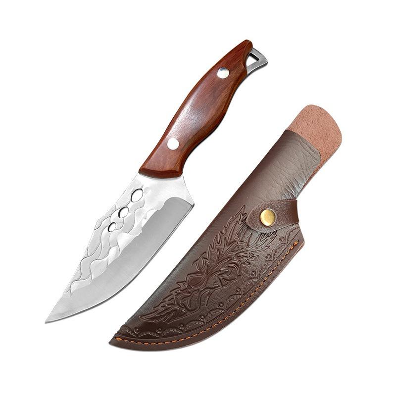 Handmade Forged Boning Knife Stainless Steel Kitchen Knife Meat Butcher Cleaver Slaughter Chef Cooking Knife With Cover