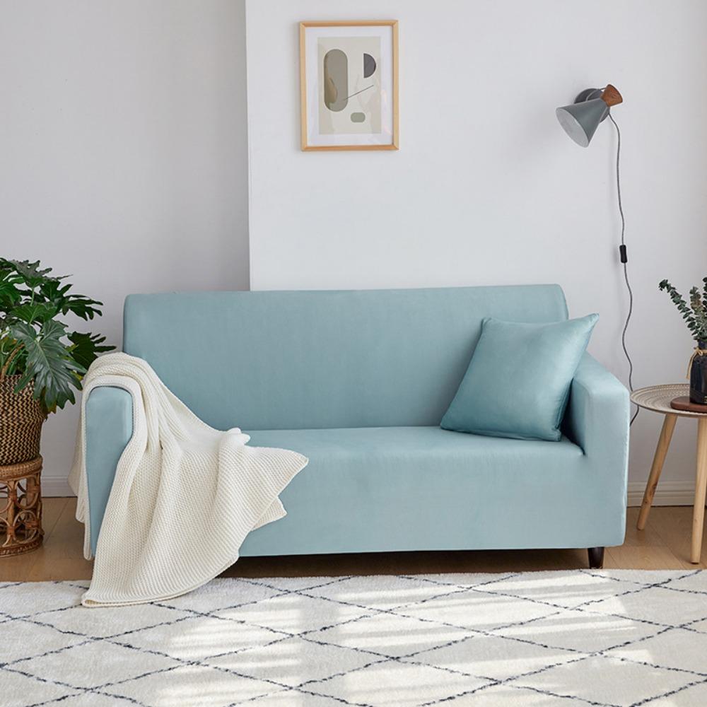Milk Silk Elastic Sofa Cover Universal Full Cover Anti Cat Scratch All Season Lazy One Piece