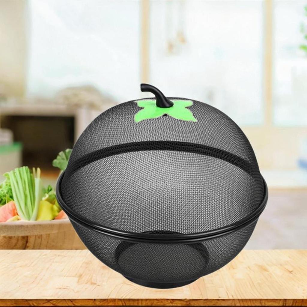 Elegant Wire Fruit Basket with Cover for Kitchen Organization