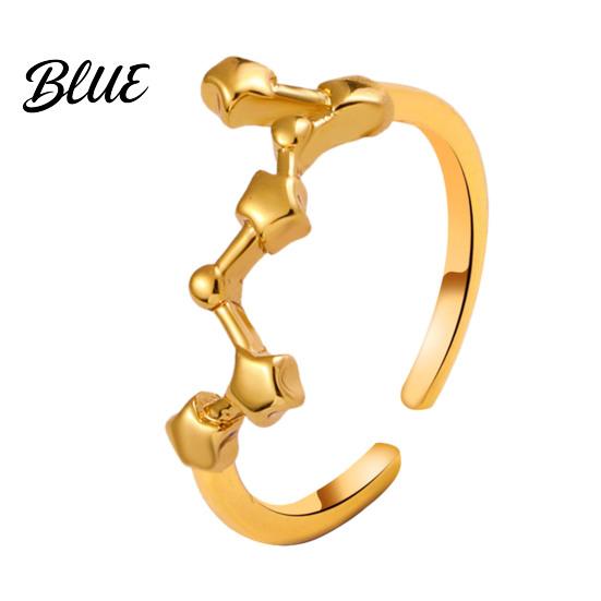 Star Symbol Ring Student Electroplated Finish Adjustable Opening Design Retro