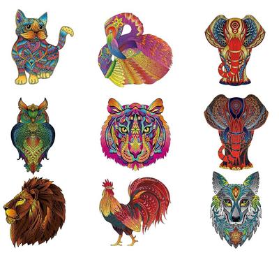 2021 New Unique Puzzle Wooden Jigsaw Puzzle Animal Jigsaw Puzzle Suitable for Children