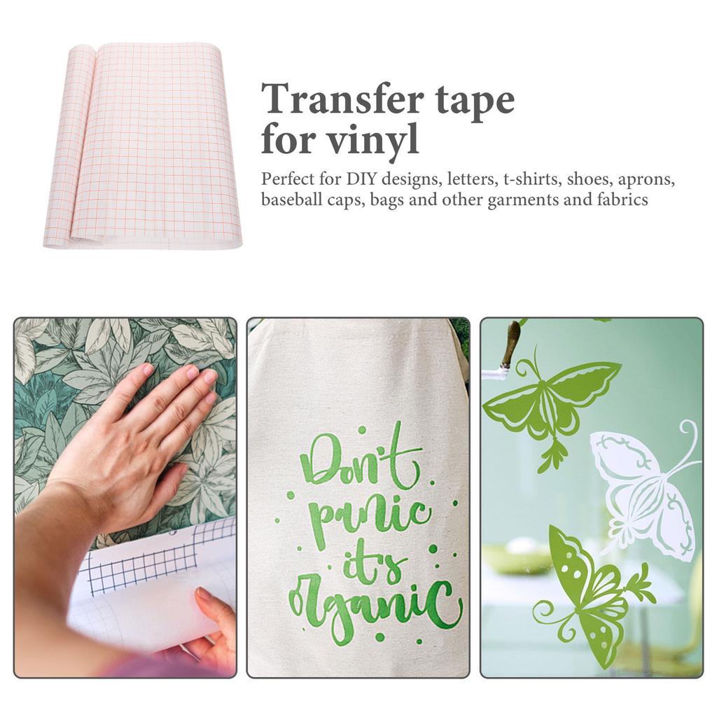 1 Roll Wear-Resistant PVC Transfer Film Sticky Surface Easy Release Backing for Numbers Art Paintings Garment