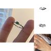 Bague Exquise en Cuivre Réglable en Forme de Cœur Avec des Pierres de Zircon Colorées Pour Femmes