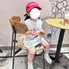 Cartoon Girl Summer Tank Dress With Cotton Fabric For Toddler Kids