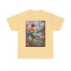 Buntes Phönix und Taube Unisex Schweres Baumwoll-T-Shirt, Geschenk für Naturfreunde Sommer Oberteil