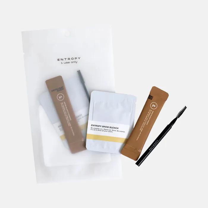 One-use brow bleach
