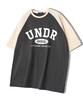 UNDEROFF Oversized Raglan Short Sleeve T-Shirt With Initial Arch Logo Cream