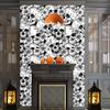 Skull Head Self Adhesive Wallpaper Horror Head Festival Party Room Renovation Stickers Background Wall Self Adhesive Wallpaper