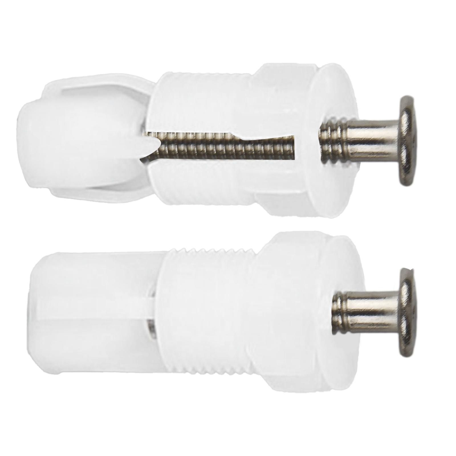 

2pcs Toilet Lid Fixing Bolt Stainless Steel Nylon Expansion Screw Nut Toilet Cover Screw Toilet Top Fix Toilet Seat Screws