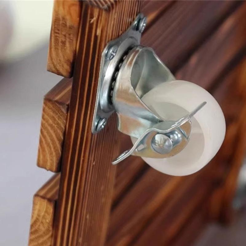 Mehrfach verwendbare Outdoor-Holzpflanzgefäßbasis Schwenkrad-Design Wetterfeste Konstruktion Für mühelose Pflanzenbewegungen