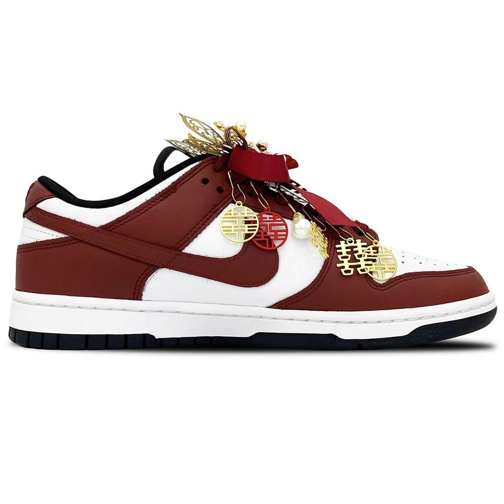 Nike Dunk Abrasion Resistant Low top Skateboard Shoes Unisex Golden Brick Red DD1391-100(Team417-)