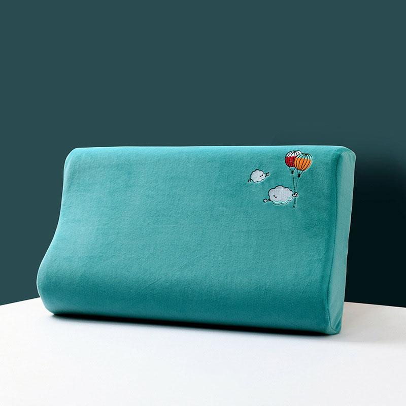 Latexový zimní termo povlak na polštář Baby sametově praný dětský polštář na polštář Memory Povlak na polštář vyšívaný jednobarevný plyšový polštář