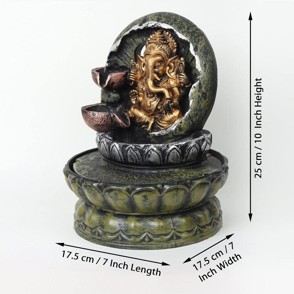 Lord Ganesha Indoor Home Decor Water Fountain Showpiece for Living Room,Garden and Gifting Purpose