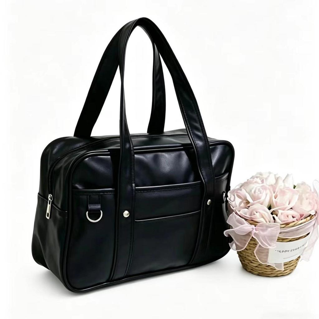 Mittlerer JK-Schulrucksack im japanischen Stil: PU-Leder Studentinnen-Handtasche