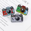 Women Kids Enamel Metal Photography Digital Camera Accessories Jewelry Brooches Pins Badges Lapel