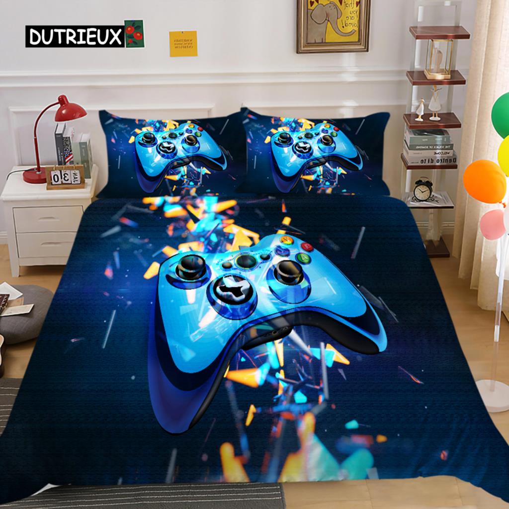 

Fashion Bed Ensemble 2/3pcs 20 Patterns 3D Design Digital Gamer Printing Quilt Cover Sets 1 Quilt Cover + 1/2 Pillowcases US/EU/AU Size EU single(135x200cm)