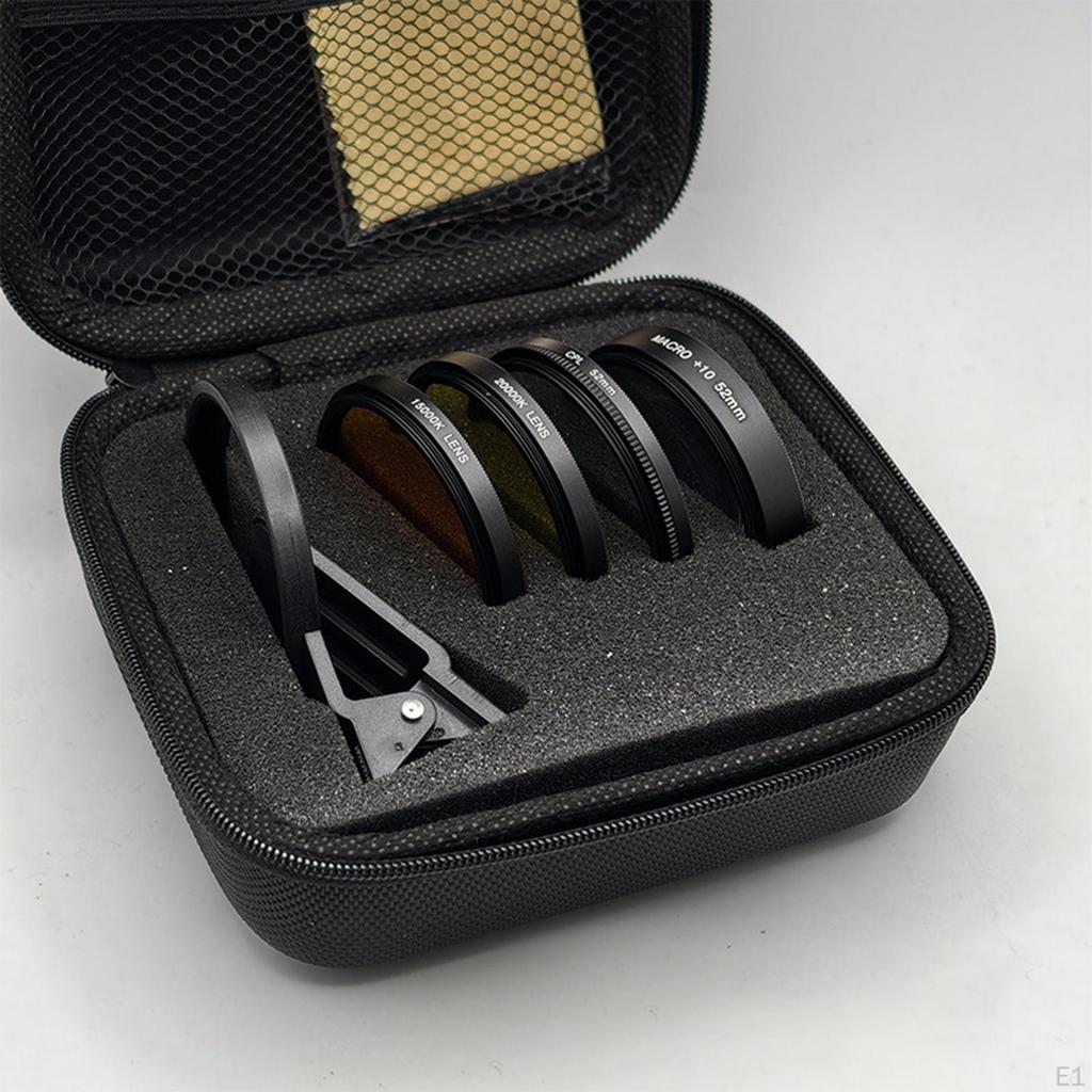Coral Lens Set, Phone Camera Kit, CPL , 52mm Clip on Photography Accessories