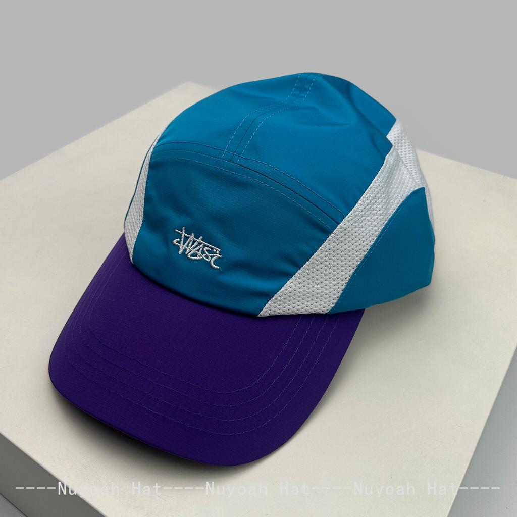 New Men Women Color Block Quick-dry Embroidered Letters Baseball Hats Sunshade Outdoor Versatile Peaked Caps Ins Fashion Sports