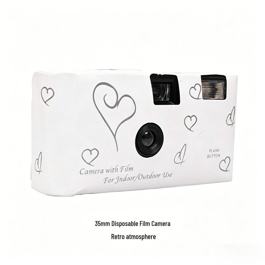 Retro Disposable 35mm Point-and-Shoot Film Camera with Film