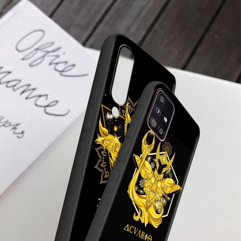 Anime Saint Seiya Logo Case For Samsung Galaxy A54 A52 A14 5G A53 A12 A13 A71 A23 A34 A33 A21s Phone Cover