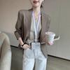 Pre-sale Women's Coffee Lapel Long Sleeve Suit Jacket - Elegant Autumn 2025 Fashion