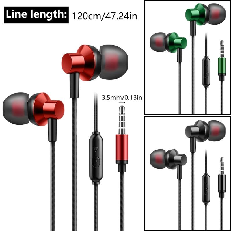 3.5mm Earbud In Ear Headphones Bass Drivens In Ear Headphones with Control 3.5mm Earphones Comfortable Earbud Present