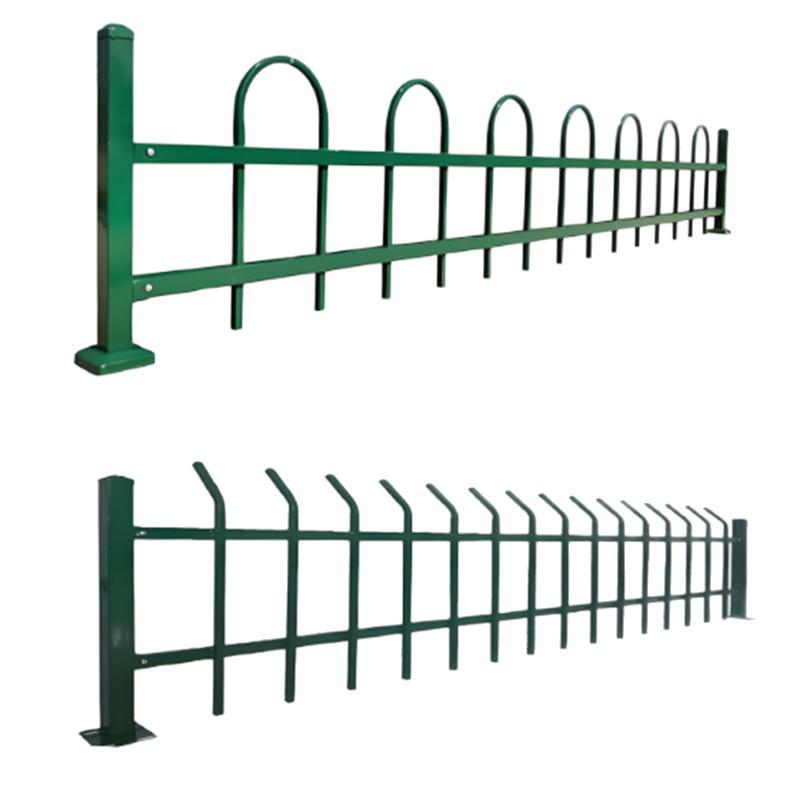Zinc Steel Outdoor Garden Fence: Green Belt, Wrought Iron Flower Bed, Municipal Landscape Barrier.