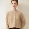 Lekasha 100% Pure Cashmere Knitted Round Neck Cardigan for Women