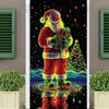 Banner/husă de ușă fluorescentă UV de Crăciun/Fundal/Decorațiune petrecere de sărbători/Pânză decorativă de Crăciun pentru agățat