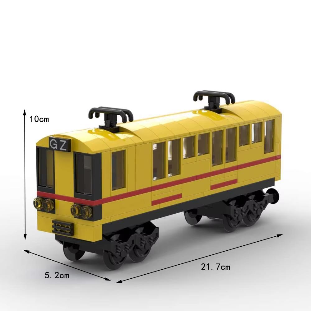 MOC Train Carriage Model, Rail Transport Vehicle, Coal Transport Vehicle, Rail Lift Pole Indicator Light, Train Accessories