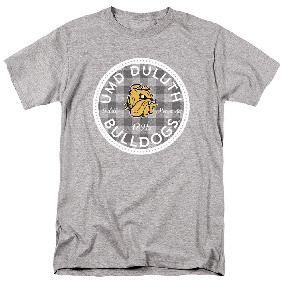 University of Minnesota Duluth Adult T-Shirt Plaid Badge,Athletic Heather, S-5XL S разноцветный