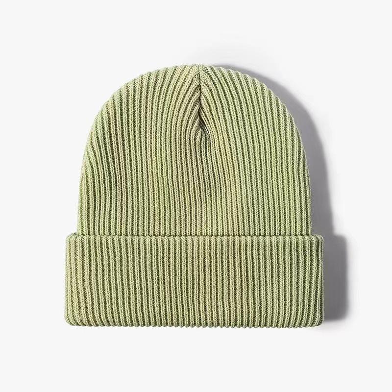 Winter Knitted Hat Embroidered Woolen Winter Warm Men's and Women's Simple Fashion Acrylic Hoodie